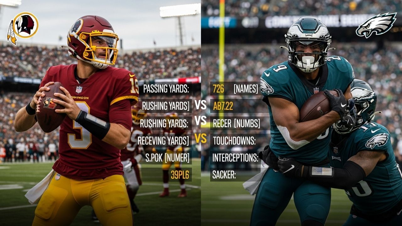 washington commanders vs philadelphia eagles match player stats