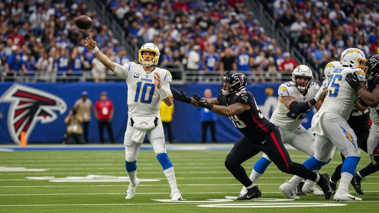 chargers vs atlanta falcons match player stats