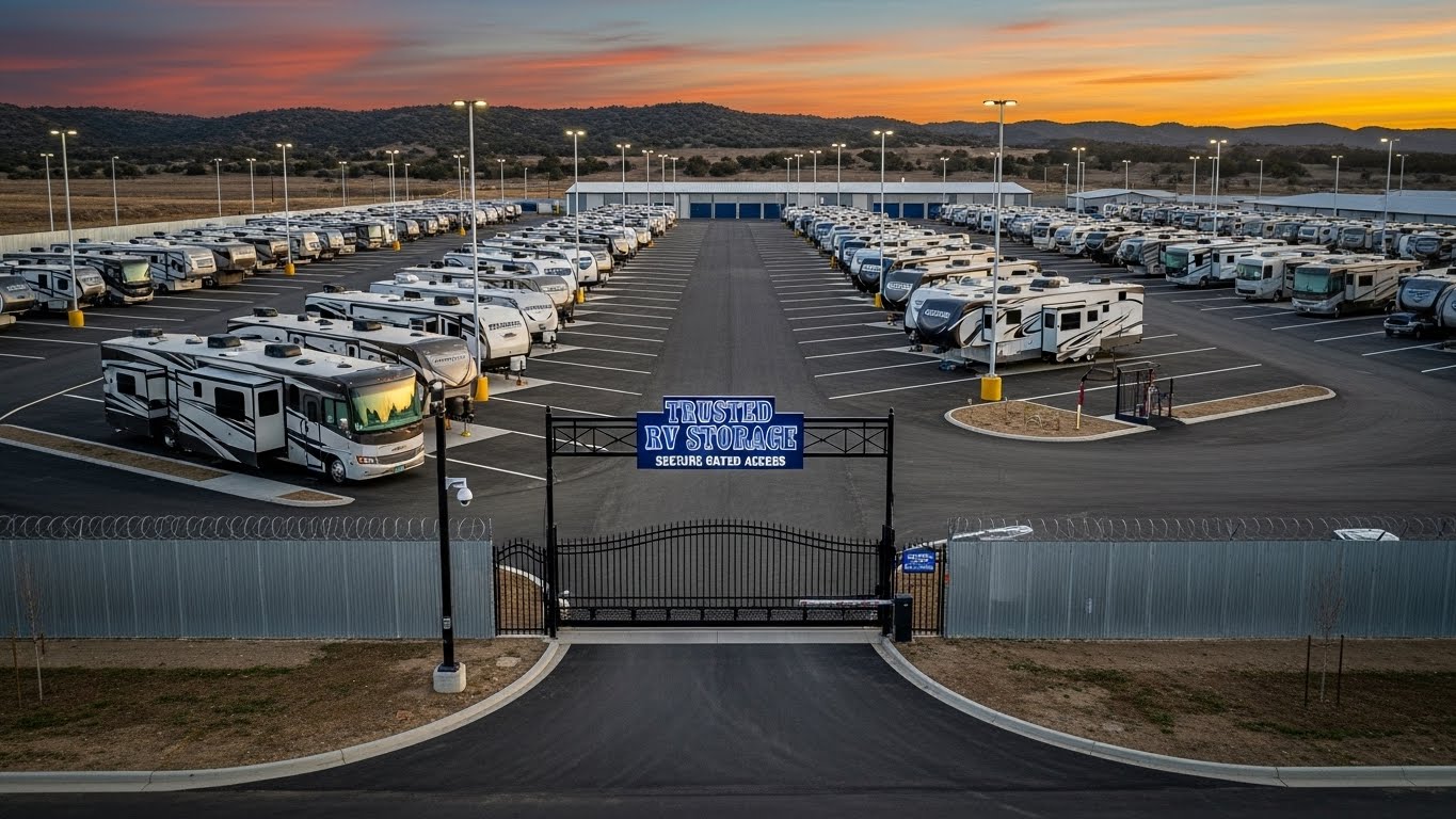 Trusted RV Storage Facility with Secure Gated Access