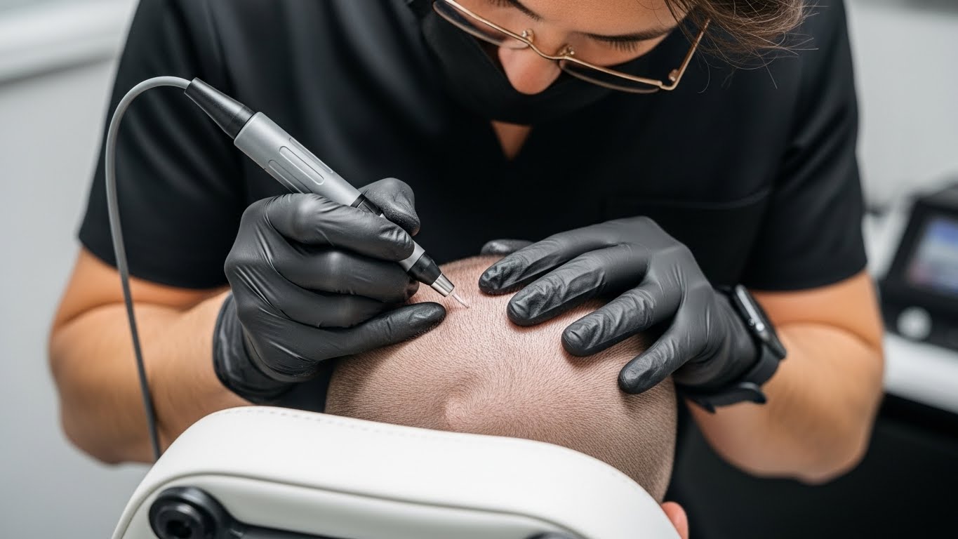 Artists Approach Scalp Micropigmentation Procedures