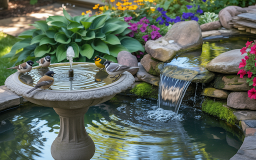 Bring Your Backyard to Life: How a Bird Fountain and Pond Waterfall Pump Create a Beautiful Natural Escape